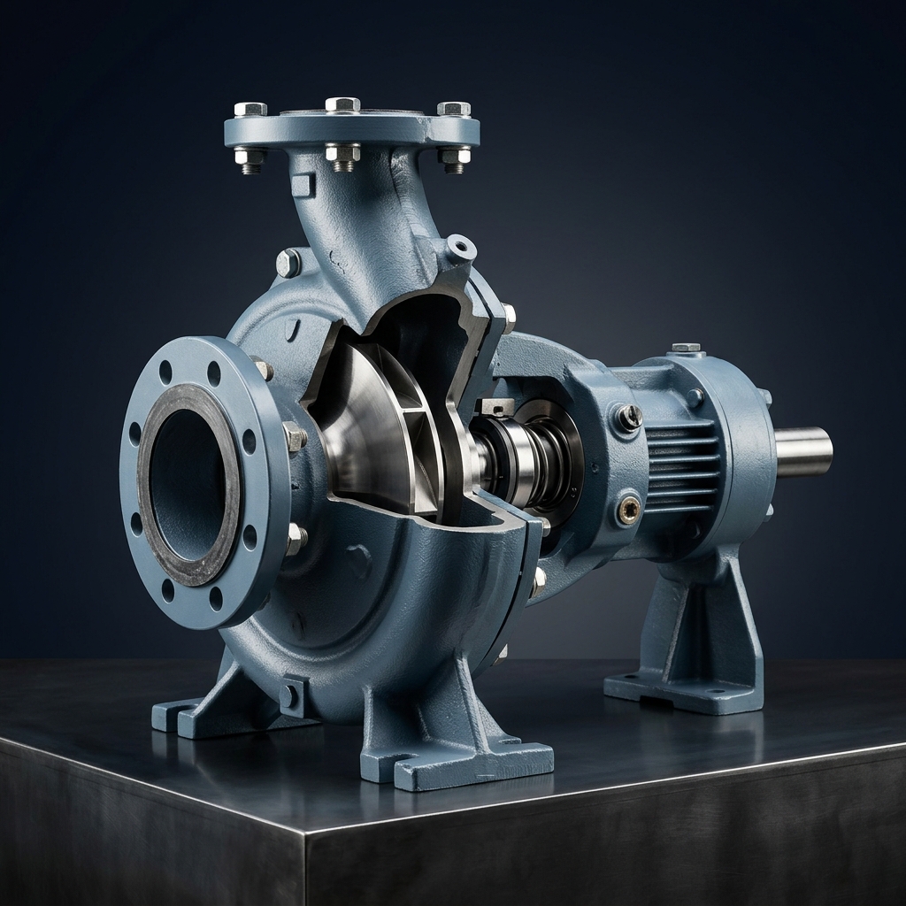 Centrifugal pump cutaway